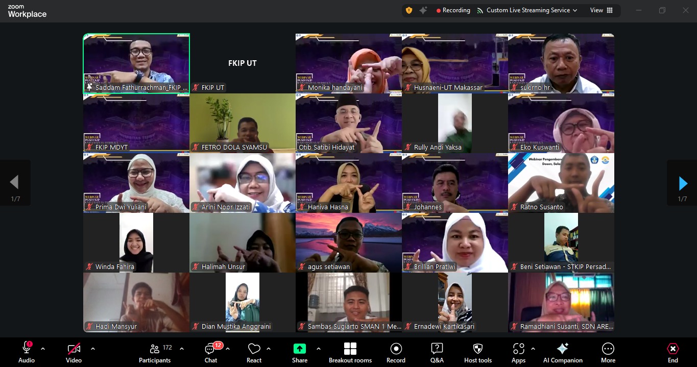 WEBINAR PGSD FKIP UNIVERSITAS TERBUKA